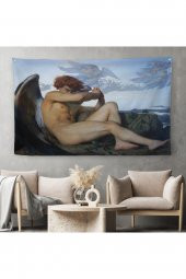 Alexandre Cabanel Fallen Angels Eyes Kanvas Duvar Sanatı, Klasik Sanat Duvar Örtüsü Halısı 5385  - 2