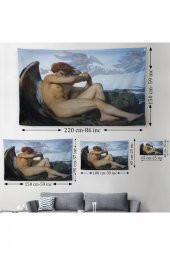 Alexandre Cabanel Fallen Angels Eyes Kanvas Duvar Sanatı, Klasik Sanat Duvar Örtüsü Halısı 5385  - 3