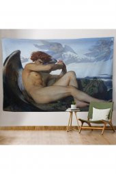 Alexandre Cabanel Fallen Angels Eyes Kanvas Duvar Sanatı, Klasik Sanat Duvar Örtüsü Halısı 5385  - 6