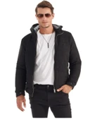 Delpino D0306 Erkek Süet Slim Kesim Kapüşonlu Mont thumbnail 6