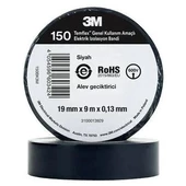 3M TEMFLEX 1300E ELEKTRİK BANTI İZOLE BANT 10 ADET - 1