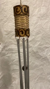 Deprem Çanı Zili Kapı Çanı Rüzgar Çanı Bambu 5 Metal Borulu thumbnail 5