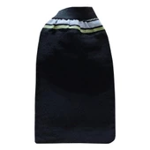 Micro Peel Lastikli İpek Kese Banyo Kesesi Siyah Kalın 15CMX27CM - 4