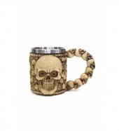 Kuru Kafa Saplı Iskelet Temalı Paslanmaz Çelik Kupa - 1