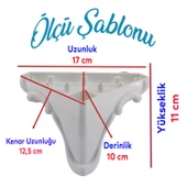 Kuğu Mobilya Kanepe Masa Puf Sehpa Ayağı Beyaz Düz Baza Ayakları 11 Cm - 2
