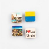 Ukrayna Temalı Dörtlü Taş Magnet thumbnail 2