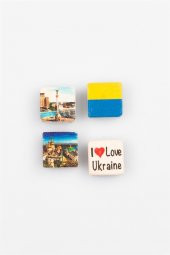 Ukrayna Temalı Dörtlü Taş Magnet thumbnail 4