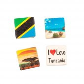 Tanzanya Temalı Dörtlü Taş Magnet thumbnail 2