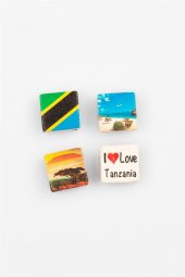 Tanzanya Temalı Dörtlü Taş Magnet thumbnail 5