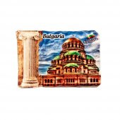 Bulgaristan Sofya Kilise Sütun Magnet - 1