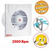 Dekoratif Banyo Wc Havalandırma Aspiratörü Fanı Kirli Hava Kötü Koku Fanı 100 mm - 1