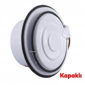 Kapaklı Banyo Wc İşyeri Havalandırma Aspiratörü Fanı Kirli Hava Kötü Koku Metal Vantilatör 200 mm thumbnail 5