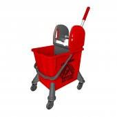 Üçtem Spider Plastik Presli Temizlik Seti STS729-Kırmızı - 1