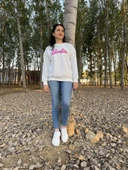 BİSİKLET YAKA BARBİE BASKILI SWEATSHİRT /KAZAK - 7