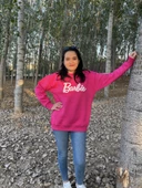 BİSİKLET YAKA BARBİE BASKILI SWEATSHİRT /KAZAK - 6