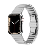 Apple Watch 42 44 45 49 mm Uyumlu Baklalı Çelik Kordon - 11