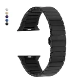 Apple Watch 42 44 45 49 mm Uyumlu Baklalı Çelik Kordon - 1