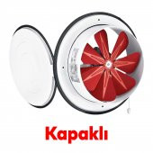 Kapaklı Banyo Wc İşyeri Havalandırma Aspiratörü Fanı Kirli Hava Kötü Koku Metal Vantilatör 250 mm - 4