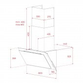 Teka DVI 88-G1 EOS BM Siyah Davlumbaz - 7