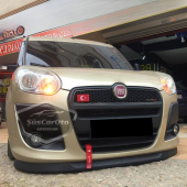 Fiat Doblo D3 2010-2015 Uyumlu Üniversal Astra H lip Esnek Ön Lip 2 Parça Tampon Altı Dil Karlık Ön Ek - 2