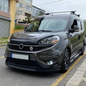 Fiat Doblo D4 2015-2021 Uyumlu Üniversal Astra H lip Esnek Ön Lip 2 Parça Tampon Altı Dil Karlık Ön Ek - 1