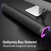 Coofbe Rgb Işıklı Bluetooth Soundbar Bluetooth Hoparlör Subwoofer Tv Bilgisayar Ses Sistemi Çift Hoparlör - 3