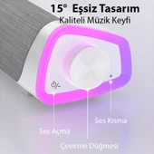 Coofbe Rgb Işıklı Bluetooth Soundbar Bluetooth Hoparlör Subwoofer Tv Bilgisayar Ses Sistemi Çift Hoparlör - 6