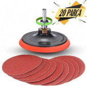 20 PARÇA Cırt Zımpara Seti + Matkap Aparatı 115 mm - 1
