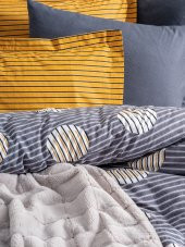 Cotton Box Çift Kişilik Trim Battaniyeli Nevresim Takımı Smooth Gri - 2