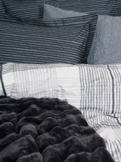 Cotton Box Çift Kişilik Trim Battaniyeli Nevresim Takımı Smooth Siyah - 2