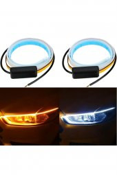 Far Üstü Kayar Led Audi Tip Gündüz Ledi 60 cm Beyaz- Turuncu - 1