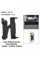 Tablet Ve Telefon Tutucu Araç Içi Arka Koltuk Kafalık Model Robotik Profesyonel Kaliteli - - 1