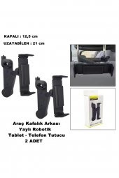 Tablet Ve Telefon Tutucu Araç Içi Arka Koltuk Kafalık Model Robotik Profesyonel 2 Adet - - 1