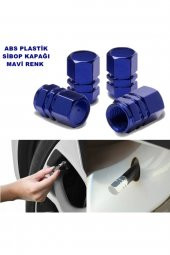 Sibop Kapağı Seti Abs Krom 4 Adet Mavi Renk Ithal - 1