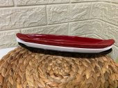 3lü Özel İtalyan Tasarım Şık Zeytinlik Sunumluk Kahvaltı Tabağı Seramik - 4