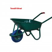El Arabası Yük Taşıma Tekeri Rulmanlı Patlamayan Poliüretan Teker PU Dolma Tekerlek 350x70 mm - 6