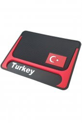 Kaydırmaz Silikonlu Ped Araç Göğüs Torpido Ev Ofis Çok Amaçlı Turkey Bayrak Desenli 17,5 cm x 13 cm - 1
