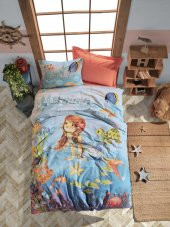Cotton Box Junior Tek Kişilik Nevresim Takımı Mermaid Mercan - 1