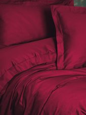 Cotton Box Elegant Saten Çift Kişilik Nevresim Takımı Bordo - 2