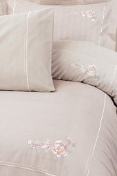 Cotton Box Nakışlı Saten Çift Kişilik Nevresim Takımı Alameda Lila - 2
