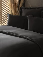 Cotton Box Silky Saten Çift Kişilik Nevresim Takımı Siyah thumbnail 2