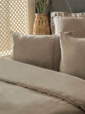 Cotton Box Silky Saten Çift Kişilik Nevresim Takımı Bej thumbnail 2