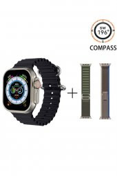H11 Ultra Plus Akıllı Saat Smart Watch 49 Mm Vidalı 3 Kordonlu - 1