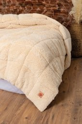 Cotton Box Çift Kişilik Peluş Yorgan Krem 195x215 - 2
