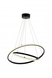 Badara / Sarkıt Avize / 60-40 cm / Antrasit Gövde / 3 Renk Işık thumbnail 2