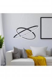 Badara / Sarkıt Avize / 60-40 cm / Antrasit Gövde / 3 Renk Işık thumbnail 3