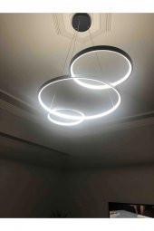 Olimpia / Sarkıt Avize / 90x50 cm / 3 Renk Işık / Antrasit Gövde - 2