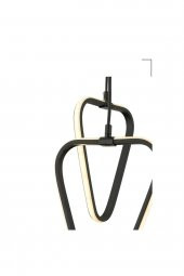 Kalpli / Sarkıt Avize / 80x30 cm / Antrasit Gövde / 3 Renk Işık - 2