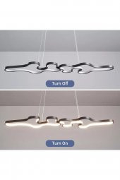 Bulut / Sarkıt Avize / 90 cm / Antrasit Gövde / 3 Renk Yanar / 3 Yıl Garanti - 2