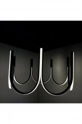 İskandinav / 60 cm / Sarkıt Avize / Antrasit Gövde / 3 Renkli Işık / 3 Yıl Garanti - 1